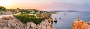 Algarve coastline sunset Portugal Golden Visa