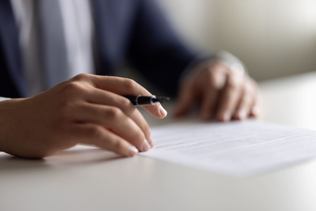 Signing Official Document