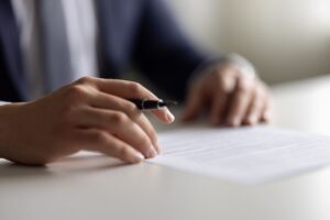 Signing Official Document